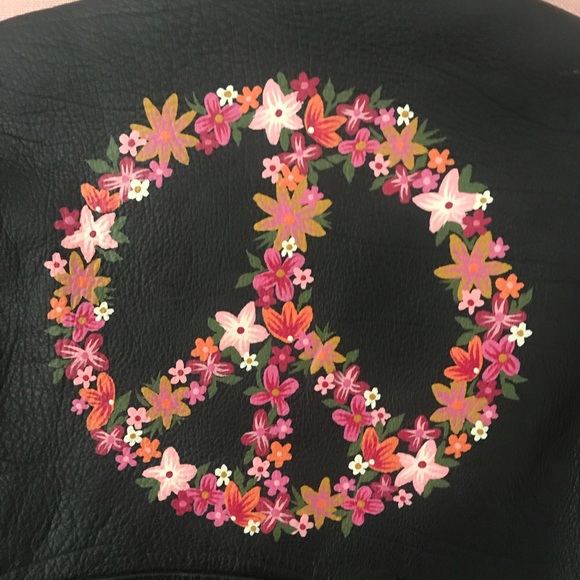 Vintage Hand Painted Leather Jacket (Kids) - Picture 4 of 4